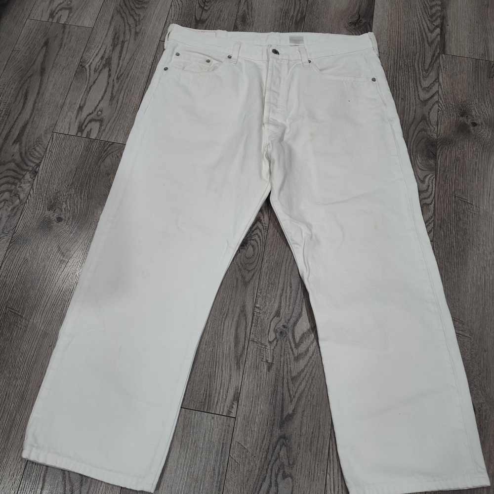 Men's Relaxed Fit White Jeans